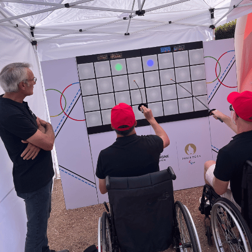 défi sportif ludique escrime association sportive mur interactif